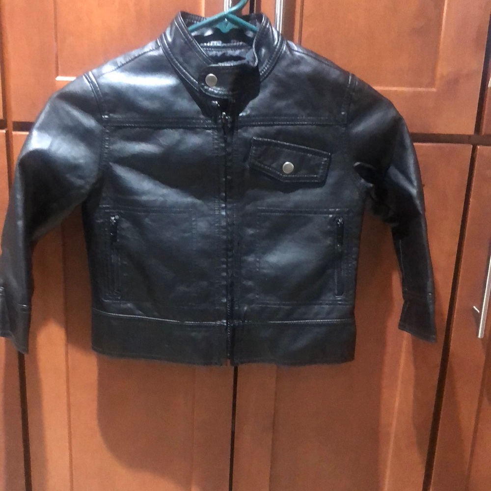 Kids faux leather jacket